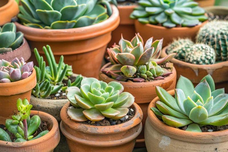 Take succulent pots to move outside in spring time